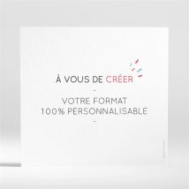 Faire-part naissance A vous de créer naissance personnalisable - Couleur Blanc - 15 x 14 cm - Monfairepart