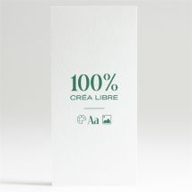 Faire-part naissance A créer entièrement personnalisable - Couleur Blanc - 10 x 21 cm - Monfairepart