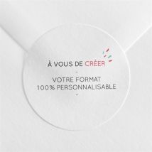 Sticker naissance Vierge diamètre de 4 cm personnalisable - Couleur Blanc - 4 cm - Monfairepart