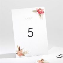 Numéro de table mariage En délicatesse personnalisable - 9,5 x 13,8 cm - Monfairepart