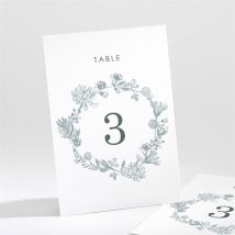 Numéro de table mariage Guirlande de fleurs personnalisable - 9,5 x 13,8 cm - Monfairepart