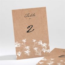 Numéro de table mariage Lierre grimpant personnalisable - 9,5 x 13,8 cm - Monfairepart