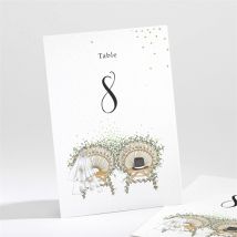 Numéro de table mariage Fusion Champêtre personnalisable - 9,5 x 13,8 cm - Monfairepart