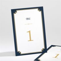 Numéro de table mariage Art déco personnalisable - 9,5 x 13,8 cm - Monfairepart