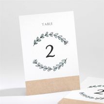 Numéro de table mariage Avec programme personnalisable - 9,5 x 13,8 cm - Monfairepart