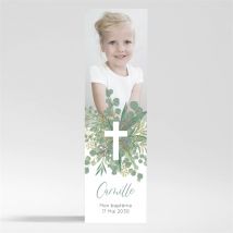 Faire-part de baptême Grâce magnet personnalisable - Couleur Vert - 5,4 x 19,4 cm - Monfairepart