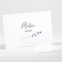 Carte de remerciement décès Présent et Mémoire paysage personnalisable - Couleur Blanc - 13,8 x 9,5 cm - Monfairepart