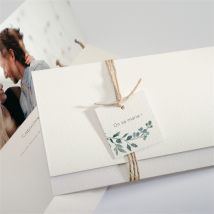 Faire-part mariage Rien que Nous Pochette personnalisable - Couleur Beige - 21 x 9,2 cm - Monfairepart