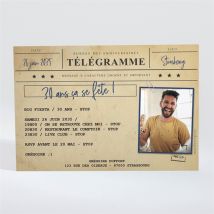 Invitation anniversaire Télégramme anniversaire