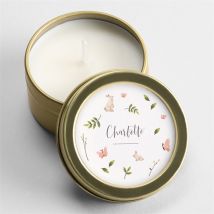 Bougie naissance Champetre personnalisable - 5 cm et 2,5 cm de hauteur - Monfairepart