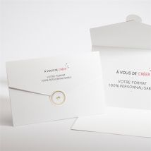 Faire-part mariage Vierge enveloppe personnalisable - Couleur Blanc - 11,8 x 17,4 cm - Monfairepart