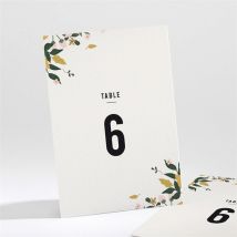 Numéro de table mariage Vintage Champetre personnalisable - 9,5 x 13,8 cm - Monfairepart