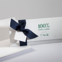 Faire-part mariage Vierge pochette personnalisable - Couleur Blanc - 21 x 9,2 cm - Monfairepart