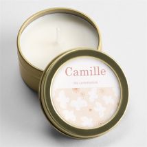 Bougie communion Toujours plus Haut bougie or personnalisable - 5 cm et 2,5 cm de hauteur - Monfairepart