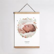 Affiche naissance Gaiement personnalisable - 29,7 x 42 cm - Monfairepart