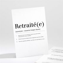 Carte invitation départ à la retraite Définition