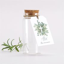Mignonnette communion En Grâce étiquette personnalisable - 3,7 cm x 8 cm - Monfairepart