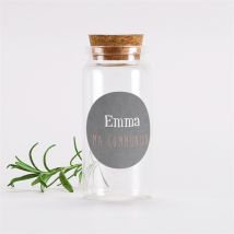Mignonnette communion Communion et Symboles sticker personnalisable - 3,7 cm x 8 cm - Monfairepart