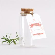 Mignonnette communion Lumière étiquette personnalisable - 3,7 cm x 8 cm - Monfairepart