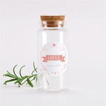 Mignonnette communion Lumière sticker personnalisable - 3,7 cm x 8 cm - Monfairepart