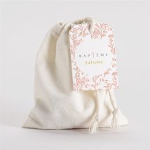 Pochon baptême Gravure gaufrée personnalisable - 10 cm x 12 cm - Monfairepart