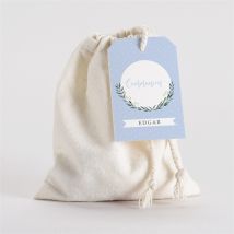 Pochon communion Doux Flocons personnalisable - 10 cm x 12 cm - Monfairepart