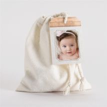 Pochon baptême Maison du baptême ! personnalisable - 10 cm x 12 cm - Monfairepart