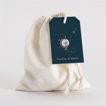 Pochon mariage Notre Passeport personnalisable - 10 cm x 12 cm - Monfairepart
