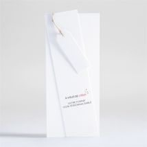 Faire-part naissance Vierge 100% superposition personnalisable - Couleur Blanc - 21 x 9 cm (une fois assemblé) - Monfairepart