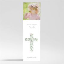 Signet baptême Belle Journée personnalisable - Couleur Vert et Blanc - 5,4 x 19,4 cm - Monfairepart