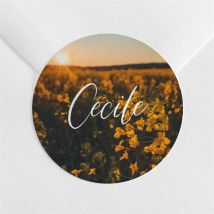 Stickers décès Eternel personnalisable - 4 cm - Monfairepart
