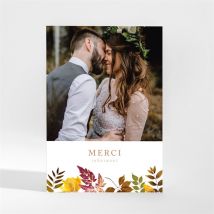 Carte de remerciement mariage Subliminal magnet personnalisable - Couleur Rouge/Vert/Jaune/Multicolore - 9,5 x 13,8 cm - Monfairepart