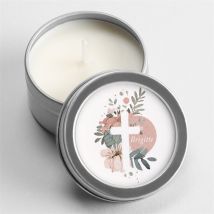 Bougie souvenir Douce Clarté personnalisable - 5 cm et 2,5 cm de hauteur - Monfairepart