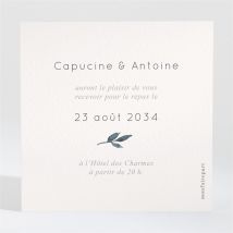 Carton d'invitation mariage Rien que Nous personnalisable - Couleur Beige - 9,5 x 9,5 cm - Monfairepart