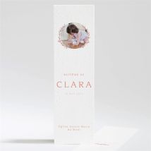 Signet baptême Moment de Grâce personnalisable - Couleur Rose et Blanc - 5,4 x 19,4 cm - Monfairepart