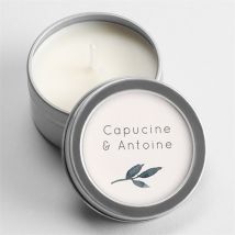 Bougie mariage Rien que Nous Argent personnalisable - 5 cm et 2,5 cm de hauteur - Monfairepart