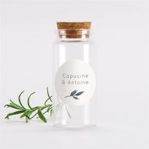 Mignonnette mariage Rien que Nous sticker personnalisable - 3,7 cm de diamètre et 8 cm de hauteur - Monfairepart