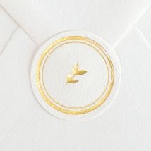 Timbre de scellage Rond Feuillage