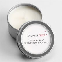 Bougie mariage Création vierge argent personnalisable - 5 cm, 2,5 cm de hauteur - Monfairepart