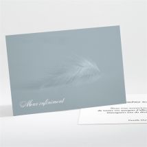 Carte de remerciement décès En Douceur personnalisable - Couleur Gris - 13,8 x 9,5 cm - Monfairepart