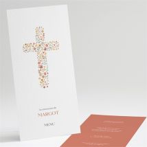 Menu communion Tout est Grâce personnalisable - Couleur Blanc - 10 x 21 cm - Monfairepart