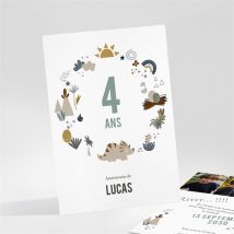 Invitation anniversaire Dinosaure