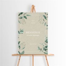 Panneau bienvenue Intimité personnalisable - 29,7 x 42 cm - Monfairepart