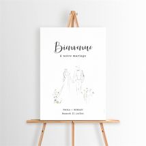 Panneau bienvenue Complicité personnalisable - 29,7 x 42 cm - Monfairepart