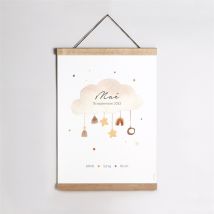 Affiche naissance Mon nuage personnalisable - 29,7 x 42 cm - Monfairepart