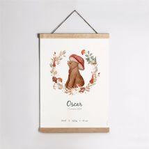Affiche naissance Forêt personnalisable - 29,7 x 42 cm - Monfairepart