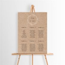 Plan de table baptême Belle histoire sacrée personnalisable - 29,7 x 42 cm - Monfairepart