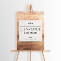 Panneau bienvenue Maison du baptême ! personnalisable - 29,7 x 42 cm - Monfairepart