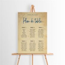 Plan de table baptême Télégramme Baptême personnalisable - 29,7 x 42 cm - Monfairepart