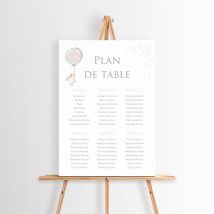 Plan de table baptême Petit Lapin Baptême personnalisable - 29,7 x 42 cm - Monfairepart